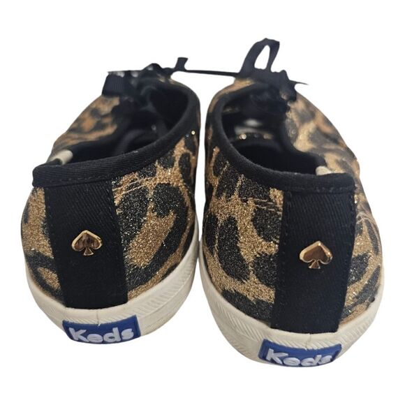 KEDS x KATE SPADE Leopard Print Glitter Sneakers - Size 9 - Picture 4 of 9